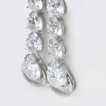 Jacques Lemans SE-O210A Damen Ohrringe Ohrstecker Sterlingsilber mit White Topaz